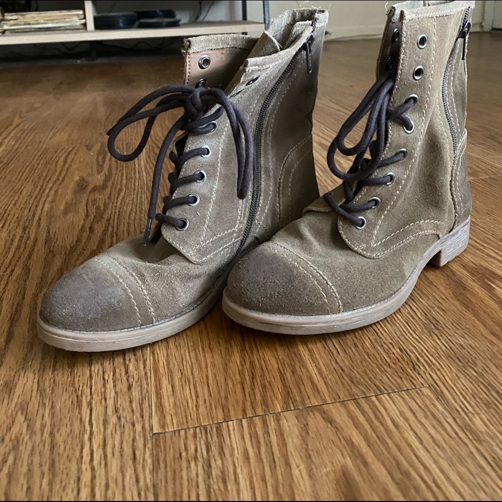 Roan Gray Combat Boots Size 6